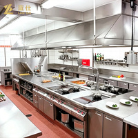Système de cuisine commercial efficace en acier inoxydable gaz/électrique pour les projets de restauration à grande échelle