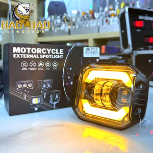 BAOBAO LIGHTING 4 pulgadas <span class=keywords><strong>HONDA</strong></span> faros LED blanco amarillo doble Color aluminio impermeable para motocicleta piezas de bicicleta Motoled - Product Image 6