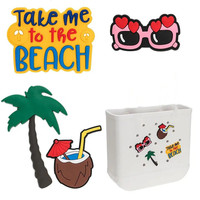 Personnalisé Grande Taille Softball Baseball Lettres Drapeau Ancre Fruit Fleur Animal Plage Grand Chaussure Accessoires Sac Charmes