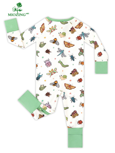 Vêtements pour bébé en bambou Miozing, doux et respirants, adaptés aux bébés souffrant d'eczéma, vêtements de nuit pour bébé en bambou avec logo personnalisé - Product Image 2