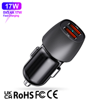 Chargeur de voiture intelligent rapide type-c USB-C 17W 24W Mini chargeur de voiture adaptateur charge rapide téléphone portable cadeau chargeurs rapides