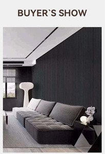 Panel Decorativo de Pared WPC para Sala de Estar con Diseño de Ranura Empotrada, Tamaño Personalizable, Venta al Por Mayor de Fábrica, OEM - Product Image 3