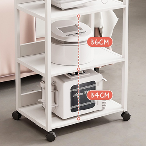 รถเข็นอุปกรณ์เสริมความงามแบบมีล้อ 4 ล้อ เฟอร์นิเจอร์ร้านเสริมสวย รถเข็นเครื่องมือเสริมความงามสำหรับร้านทำผม สปา และบริการความงาม - Product Image 4