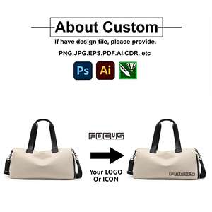 Unisex spor Fitness silindir seyahat çantası islak/kuru ayırma Oxford malzeme fermuar kapatma ile erkekler ve kadınlar için moda - Product Image 5