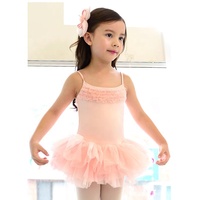 Tenue de danse classique pour la formation en ballet, jupes en tulle à 4 couches, costumes de danse en maille pour enfants, justaucorps de ballet pour filles avec robe tutu