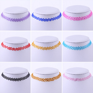 Collier ras du <span class=keywords><strong>cou</strong></span> bohème tressé fait main 2026, polyvalent, coloré, élastique, en fil de pêche, style <span class=keywords><strong>tatouage</strong></span>, cadeaux pour femmes - Product Image 1
