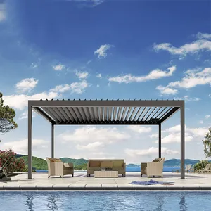 Easily Assembled Advanced Opening And Closing Pergola Opening Roof System