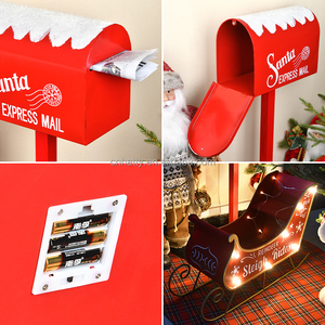 Modern <b>Christmas</b> <b>Sleigh</b> Car Handcrafted Eco-Friendly Red White 45CM Ornament Shopping Malls <b>Christmas</b> Decoration Supplier - Product Image 6