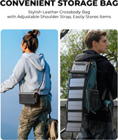 10 W tragbares, faltbares Solarpanel-Ladepaket, integriertes Ladekabel, Trageband, wasserdicht, langlebig, für Outdoor-Camping, Wandern