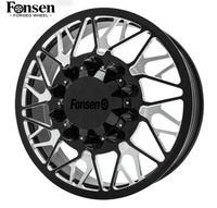 Jantes forgées Fonsen Dually 8x6.5 pour camion, noires usinées 8x200, 8x170, 8x210, 10x225 – Lot de 6 jantes Dually pour Ford F450 et Dodge