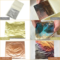 Vente chaude prix de gros bricolage à la main brûlé feuille coloré Imitation feuille d'or feuilles pour ongles déco