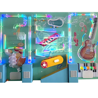 Exposition du Musée des Sciences, jeux interactifs de balles murales, jeux sensoriels de balles avec musique, son et lumière pour aire de jeux intérieure