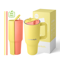 Gobelet isotherme à double compartiment pour café et eau, pour deux boissons différentes, idéal pour le camping, la randonnée, les boissons de bureau, la tasse qui ne se tient pas au cou