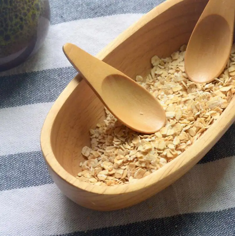 Mini Wood Tea Spoon Wooden Coffee Bean Measuring Scoops For Kitchen Tools