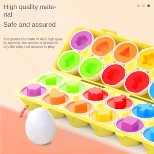 <span class=keywords><strong>Juego</strong></span> de Huevos Inteligentes para Emparejar, Huevos Artificiales Desmontables con Reconocimiento de Formas, Juguetes para Bebés, Rompecabezas de Tráfico - Product Image 4