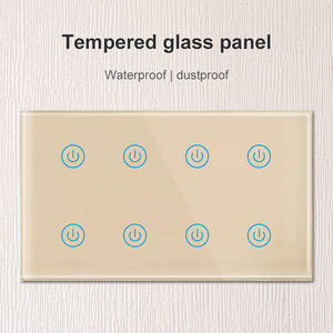 SMARSECUR New Smart UK 8Gang Touch <b>Remote</b> Control <b>Switch</b> 8 Gang Tuya WIFI <b>Remote</b> <b>Switch</b> - Product Image 4