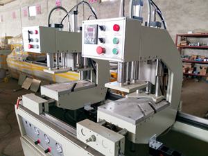 Duitsland Hfl Holz Fenster Look Imitatie Hout Haakse Lasoplossing Pvc Upvc Venster Maken Dubbele Kop Lasmachine - Product Image 5