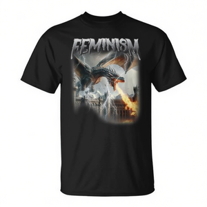 Camiseta Feminism Dragon Fantasy para mujer, diseño Dark Academia - Product Image 2