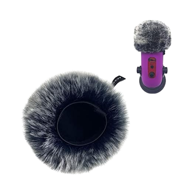 Furry Deadcat Windscreen Mic Cover for Blue Yeti/Yeti Pro/Yeti Nano, Noise Reduction Pop Filter for Outdoor Podcast Recording