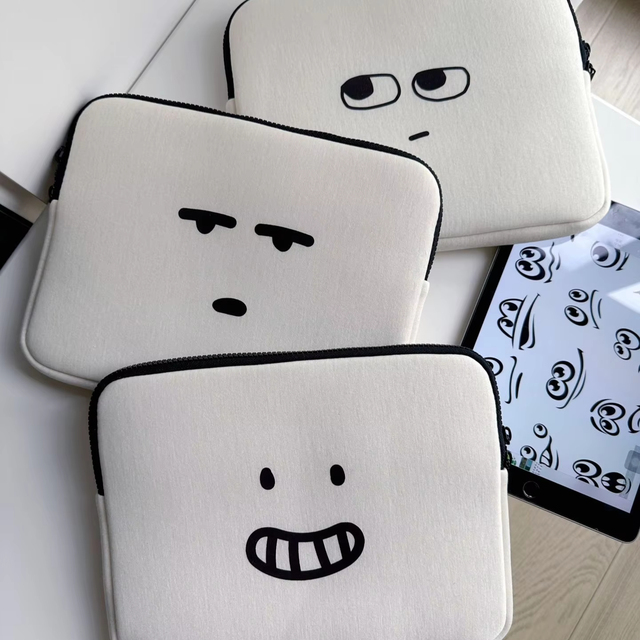 Korean-Style Cute Fun for Laptop Sleeve Modern 11/13/15-Inch Polyester Protective Case for PCs Portable and Inner Size