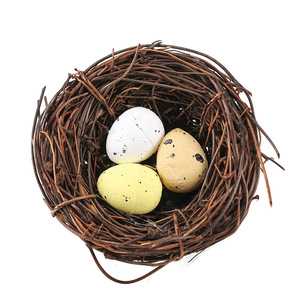 Diy Simulated Bird Nest With <b>Eggs</b> Miniature Ornament For Desktop Plant Landscaping Easter <b>Decoration</b> - Product Image 5