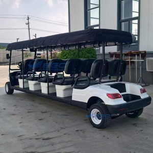 Carrito de golf blanco de cinco filas y diez asientos a bajo precio, de alta potencia para cross-country, vehículo eléctrico de transporte especial. - Product Image 4