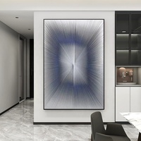 Peinture décorative sur toile pour entrée, art d'installation moderne tridimensionnel, art mural pour salon de villas