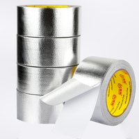 Ruban adhésif en aluminium pour l'étanchéité des conduits HVAC en tissu de fibre de verre haute température, pour l'étanchéité des conduits et des aérations de sèche-linge HVAC