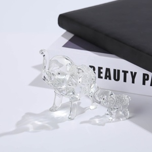 Juego de Figuras de Elefantes de Cristal Blanco, Decoración Minimalista de Lujo para el Hogar, Regalo de Cumpleaños, Navidad, Día de la Madre, Día del <span class=keywords><strong>Padre</strong></span>, San Valentín - Product Image 3