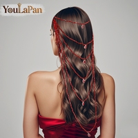 YouLaPan Peigne à cheveux perlé pour mariages, tissé à la main avec strass et pompon simple, accessoires de coiffure pour femmes pour banquets et danses YXA167
