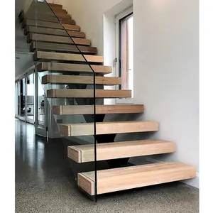 מכירה לוהטת באיכות גבוהה סיטונאי מתכת מדרגות מעוטר מעקה מדרגות מדרגות עץ