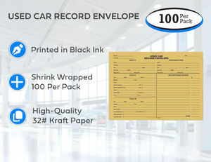 Enveloppe de carnet de bord de véhicule, <span class=keywords><strong>dossier</strong></span> de transaction automobile, feuille de suivi, livre de comptabilité, registre de concessionnaire, papier exclusif pour agent de vente - Product Image 2