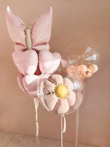 Animated Butterfly Foil <b>Balloons</b> Bowknot Design Eco-Friendly Durable Inflatable <b>Decorations</b> for Birthday Baby Shower - Product Image 5