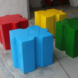 Tùy chỉnh hiện đại sợi thủy tinh ngoài trời thiết kế cong HEM sơn công viên sang trọng trung tâm khách sạn bệnh viện trường phòng khách Patio băng ghế dự bị - Product Image 5