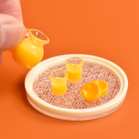 Ensemble miniature de jus et biscuits en résine pour la décoration de table en mini-scène DIY, accessoires pour colle crème