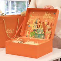 Boîte d'emballage en carton de luxe en gros, grande taille, avec logo personnalisé, boîte cadeau pliée tridimensionnelle de qualité supérieure, laminage mat doré