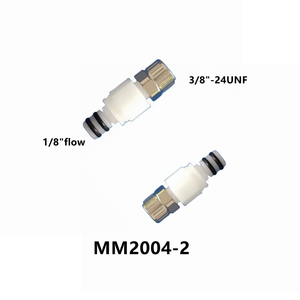 MM2004-2 Double O-<b>ring</b> Quick <b>Coupling</b> 4mmID 6mmOD Air Hose In-line Valved Insert Quick Connector Fittings With Metal Locking Nut - Product Image 2