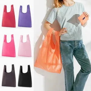 Эко-сумка для покупок с индивидуальным логотипом, Модная Складная многоразовая сумка-тоут из ткани Оксфорд с принтом, удобная вместительная сумка для хранения