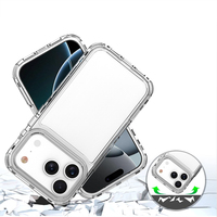 Coque transparente en TPU avec protection antichoc 360° à coussins d'air, anti-traces de doigts, design sportif pour téléphones 17 Air, 16, 15, 14, 13, 12