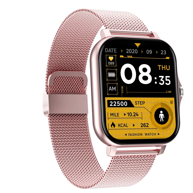 Individuelle Smart Watch Herrenarmband wasserdicht Herzfrequenz Smart Watch Relogio Smartwatch Touchscreen Anruf Erinnerungsfunktion Uhr