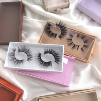Faux cils en soie 3D de luxe en bande complète, effet duveteux, 16-18mm, en vison synthétique, pour la vente en gros, avec emballage personnalisé