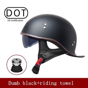 Casco de Motocicleta para Hombre y Mujer, Estilo Veraniego, Medio Casco, Diseño Retro. Casco Ligero y Portátil <span class=keywords><strong>con</strong></span> Visera Interior. - Product Image 1