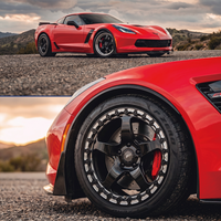 Jantes forgées de course de 15, 17 et 18 pouces, personnalisées, avec système Beadlock, finition noire brillante, fraisées, 5x115, 5x114.3 pour Challenger Hellcat Mustang GT