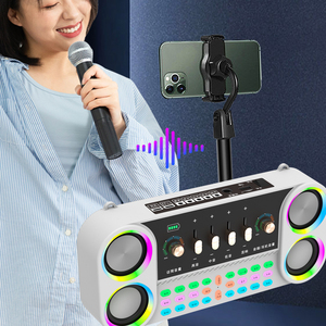 2023 nueva tarjeta de sonido con altavoz todo en uno estudio en vivo para grabar tarjeta de sonido mezclador de micrófono cambiador de voz mezclador de sonido de transmisión en vivo - Product Image 5