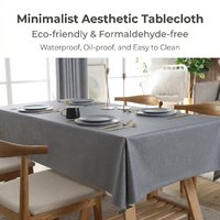Nappe carrée en PVC tissé, lavable, imperméable et anti-taches, idéale pour les étudiants, pour la salle à manger et comme tapis de table basse.
