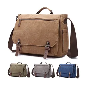 CHANGRONG, индивидуальная ретро сумка, повседневные деловые портфели, холщовая сумка-мессенджер для мужчин