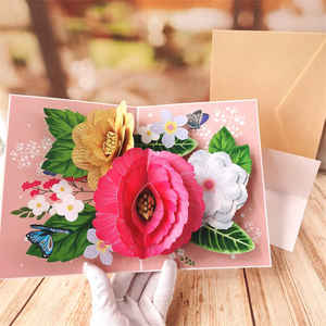 Chizikon yeni tasarım özel kağıt <span class=keywords><strong>Pop</strong></span> <span class=keywords><strong>up</strong></span> kartları güller kiraz çiçek buket 3D <span class=keywords><strong>Pop</strong></span> <span class=keywords><strong>up</strong></span> anneler günü tebrik kartları - Product Image 6