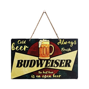 In stock: Vintage wooden bar welcome sign, doorplate, American-style bar entrance wall <b>decoration</b>. - Product Image 3