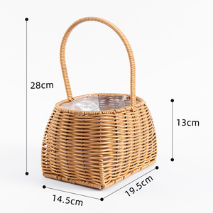 Cesti Decorativi in <span class=keywords><strong>Vimini</strong></span> per Pasqua, Conservazione Frutta, Decorazioni Matrimoniali, Regali per Damigelle - Product Image 5