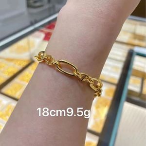 Xinfly Custom Hot Sale Pure 24K Real Gold Chunky <b>Bracelet</b> Jewelry Women Fashion 5D Hard Cyanide Free 999 Gold Paperclip Chain - Product Image 3